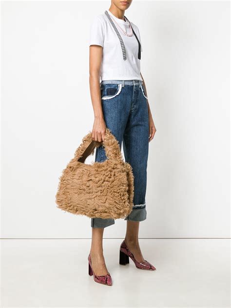 miu miu shearling bag